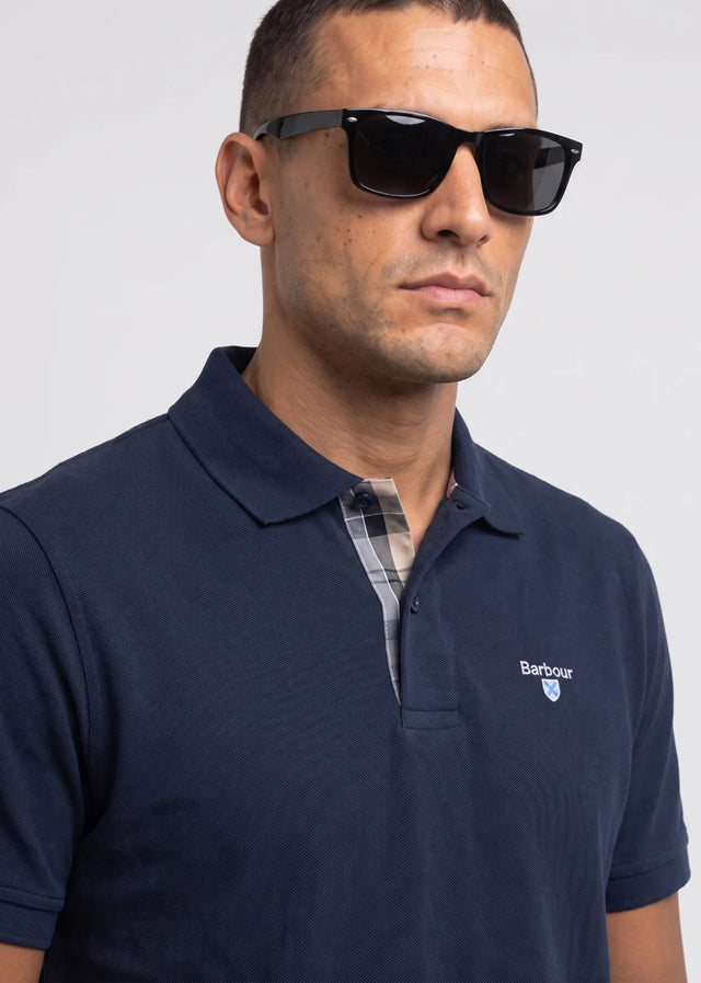 Barbour Polo's Barbour tartan pique tailored polo shirt - new navy