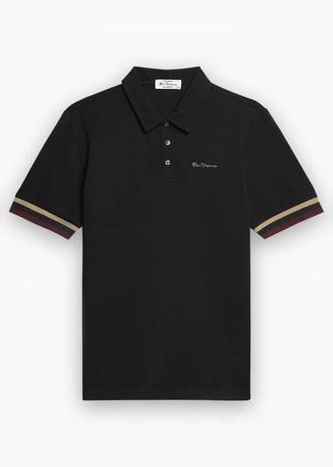 Ben Sherman Polo's Cuff detail polo - black