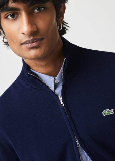 Lacoste Vesten A Zip through sweater - navy blue