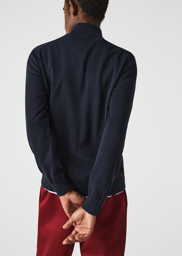 Lacoste Truien A Zip sweater - navy blue