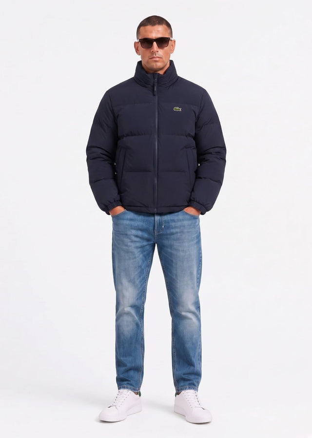 Lacoste Jassen Water-repellent packable hood down jacket - abysm