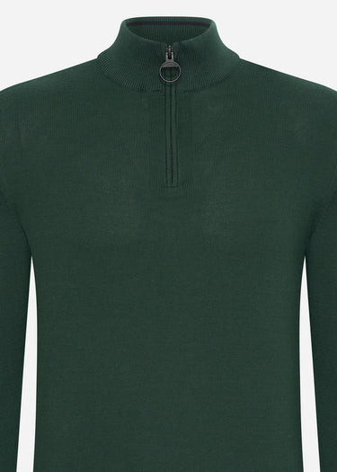 Barbour International Truien Cotton half zip knit - pine grove