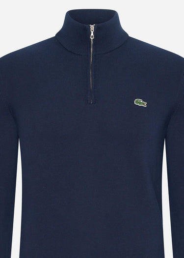 Lacoste Truien A Zip sweater - navy blue