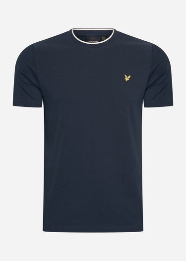 Lyle & Scott T-shirts Tipped t-shirt - dark navy chalk