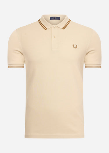 Fred Perry Polo's Twin tipped fred perry shirt - oatmeal