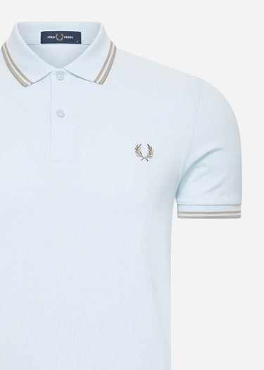 Fred Perry Polo's Twin tipped fred perry shirt - lightice warmgrey