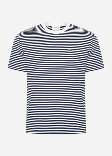 Lacoste T-shirts Tee - white navy blue