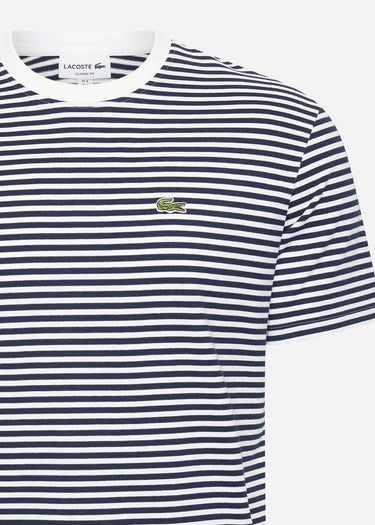 Lacoste T-shirts Tee - white navy blue