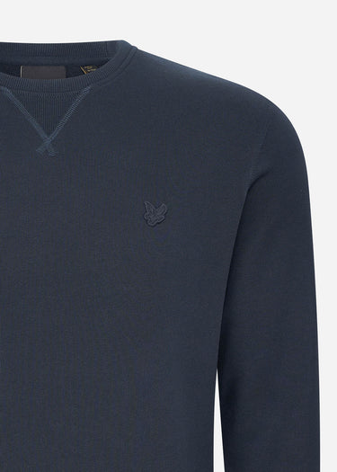 Lyle & Scott Truien Tonal eagle crew neck sweatshirt - dark navy