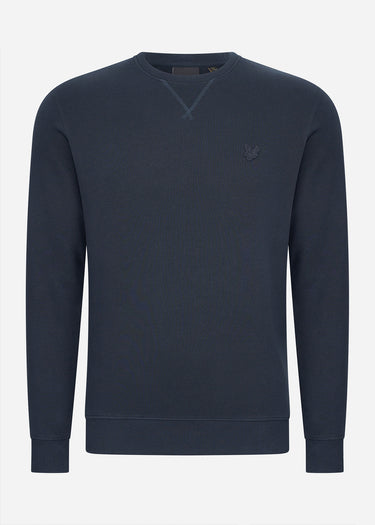 Lyle & Scott Truien Tonal eagle crew neck sweatshirt - dark navy