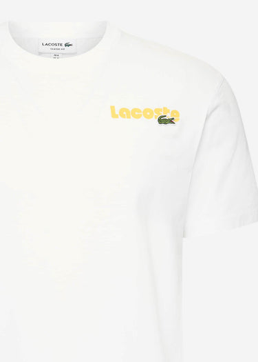 Lacoste T-shirts Lacoste backprint tee - white