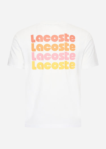 Lacoste T-shirts Lacoste backprint tee - white