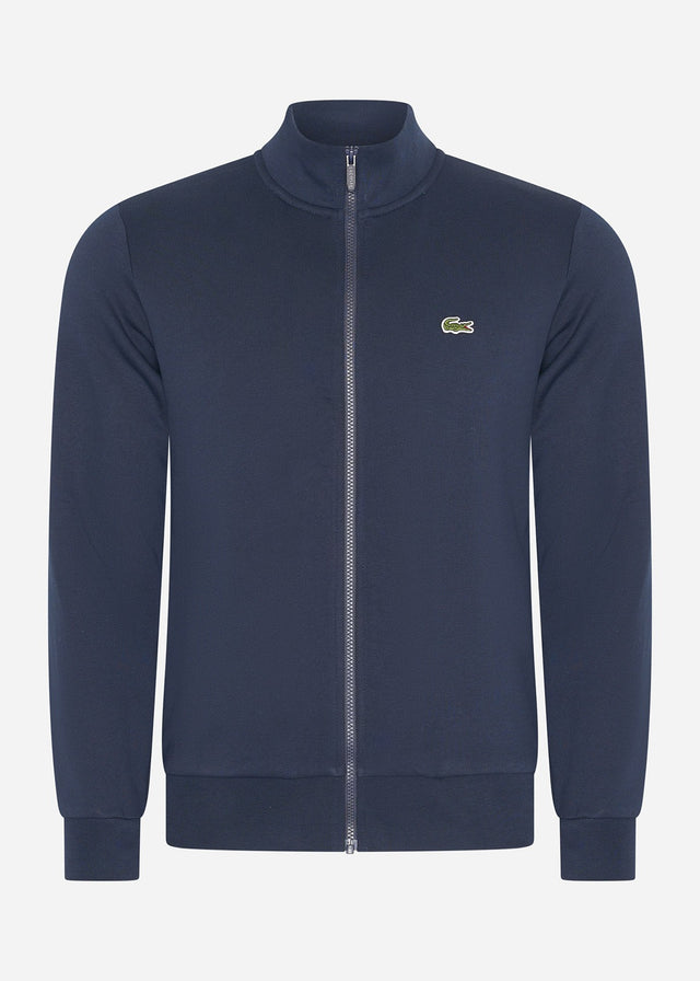 Lacoste Truien Brushed fleece zip through sweater - Navy