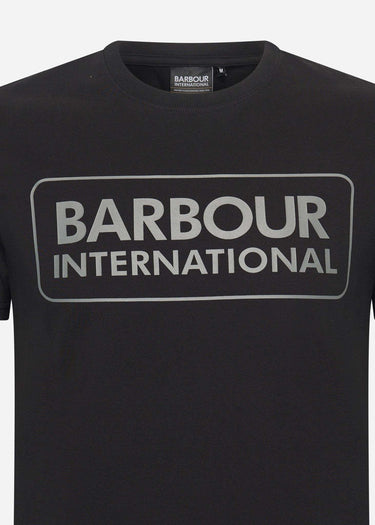 Barbour International T-shirts Essential large logo tee - black pewter