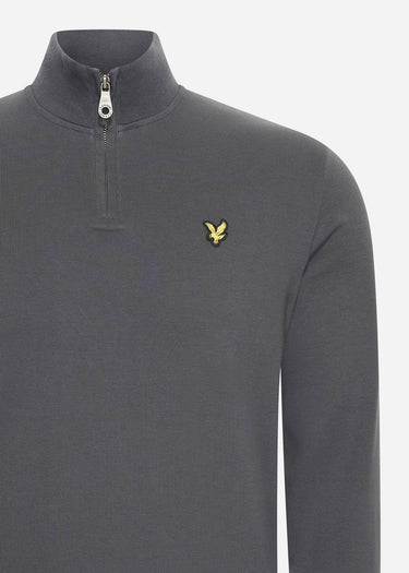 Lyle & Scott Truien Interlock quarter zip - gunmetal