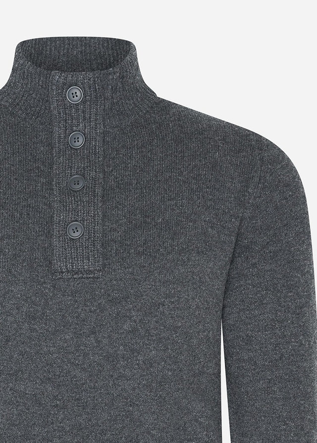 Barbour Truien Essential patch half zip knitted jumper - charcoal