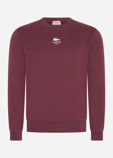 Lacoste Truien Sweatshirt logo print- expresso