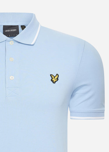 Lyle & Scott Polo's Tipped polo shirt - light blue white
