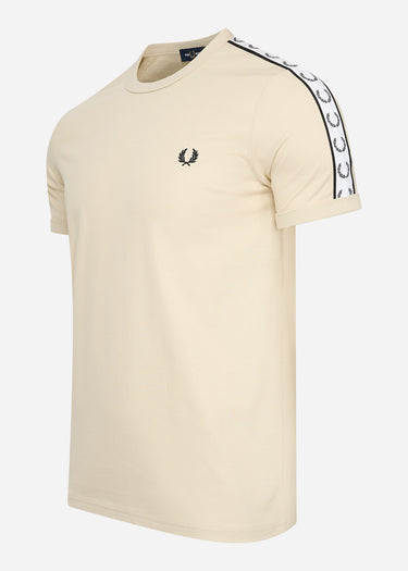 Fred Perry T-shirts Taped ringer t-shirt - oatmeal