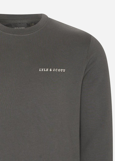 Lyle & Scott Truien Embroidered crew neck sweatshirt - gunmetal cove