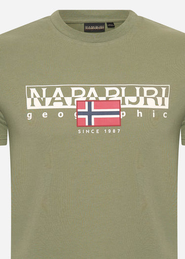 Napapijri T-shirts Aylmer t-shirt - green lichen