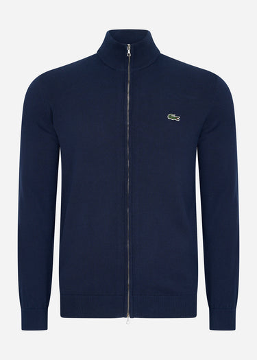 Lacoste Vesten A Zip through sweater - navy blue