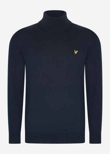 Lyle & Scott Truien Cotton merino turtleneck jumper - dark navy
