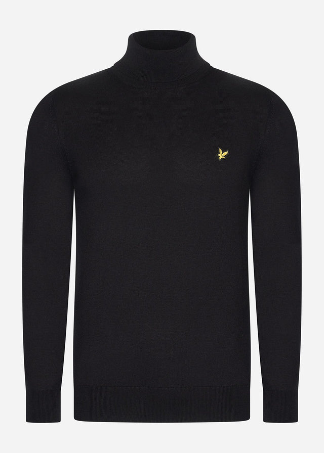 Lyle & Scott Truien Cotton merino turtleneck jumper - jet black