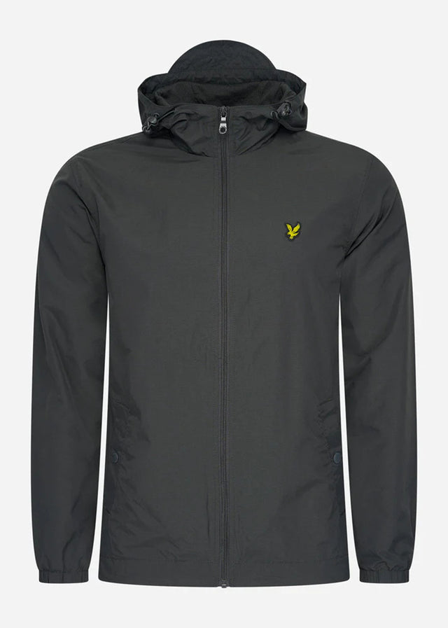 Lyle & Scott Jassen Zip through hooded jacket - gunmetal