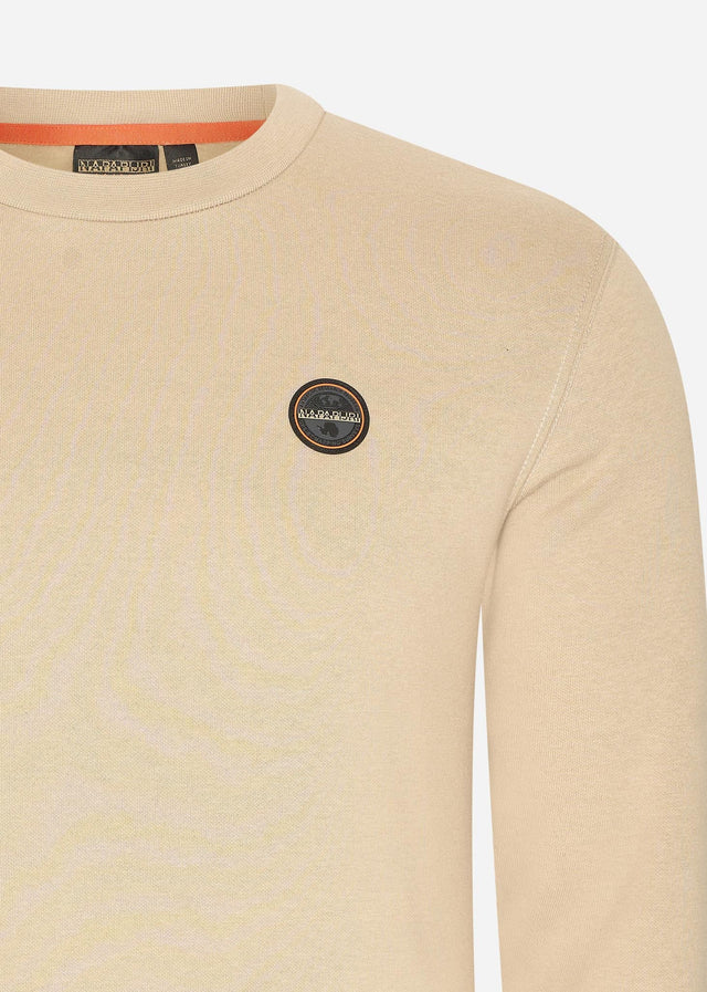 Napapijri Truien Badge crewneck sweater - beige rocky