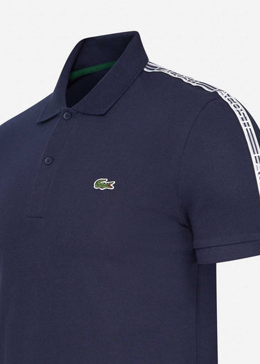 Lacoste Polo's Contrast stripe polo - navy blue