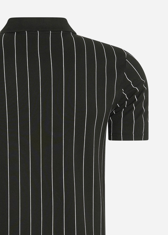 Fila Polo's Luckenwalde polo shirt - black bright white striped