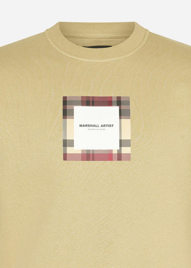 Marshall Artist Truien UK ism box logo crewneck - sandstone