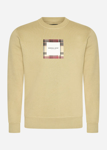 Marshall Artist Truien UK ism box logo crewneck - sandstone