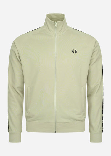 Fred Perry Vesten Contrast tape track jacket - light oyster black