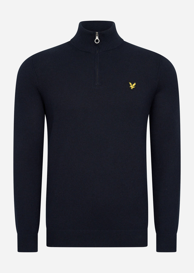 Lyle & Scott Truien Bundle 3 packcotton merino quarter zip jumper - jet black - dark navy - mid grey marl