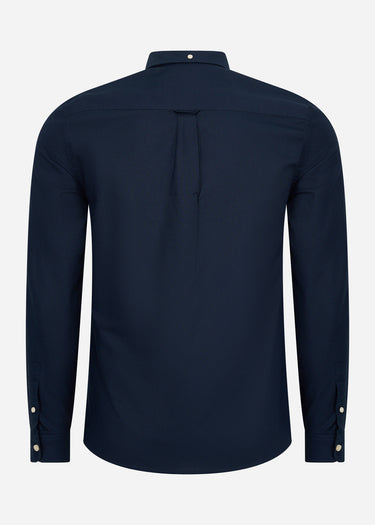 Lyle & Scott Overhemden Tonal eagle regular fit light weight oxford shirt - dark navy