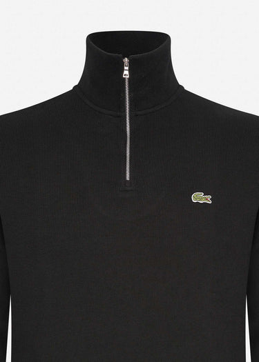 Lacoste Truien Sweater half zip - black
