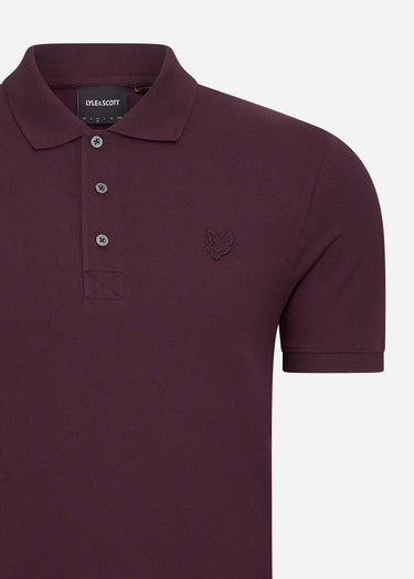 Lyle & Scott Polo's Tonal eagle polo shirt - burgundy