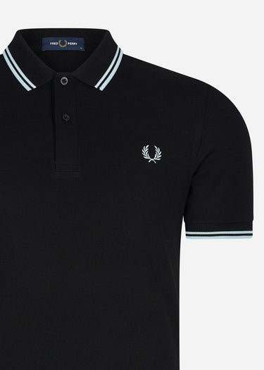 Fred Perry Polo's Twin tipped fred perry shirt - black light ice