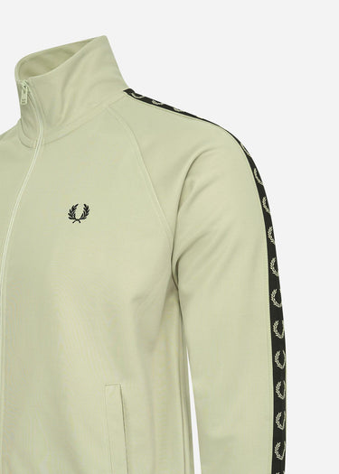 Fred Perry Vesten Contrast tape track jacket - light oyster black