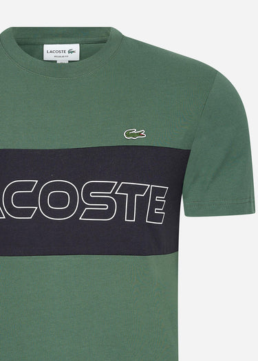 Lacoste T-shirts Colorblock t-shirt - sequoia abysm
