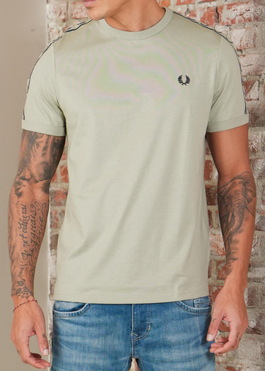 Fred Perry T-shirts Contrast tape ringer t-shirt - seagrass navy