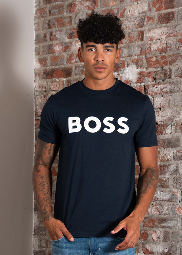 Hugo Boss T-shirts Thinking - dark blue