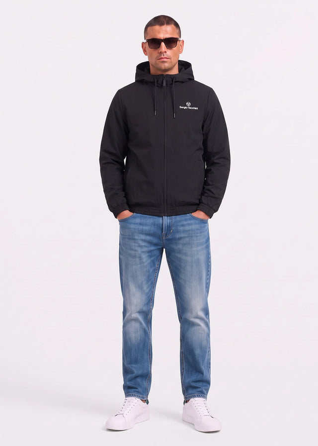 Sergio Tacchini Jassen Carson ripstop stretch hoodie tracktop - black
