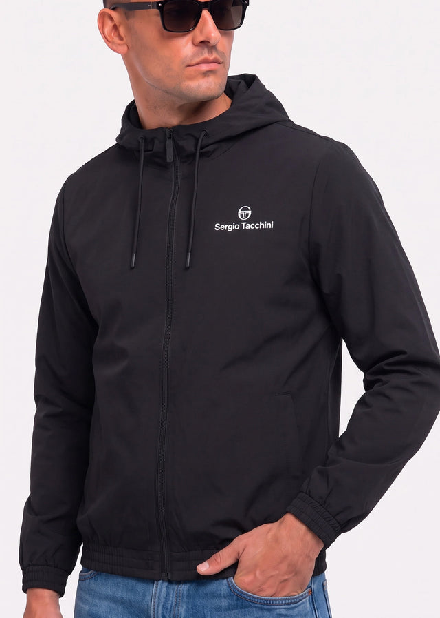 Sergio Tacchini Jassen Carson ripstop stretch hoodie tracktop - black