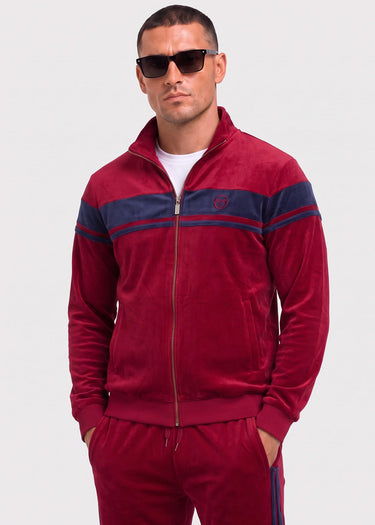 Sergio Tacchini Vesten Damarindo velour tracktop - tibetan red