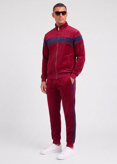 Sergio Tacchini Vesten Damarindo velour tracktop - tibetan red