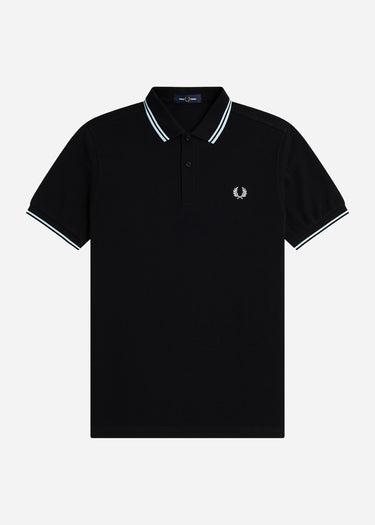 Fred Perry Polo's Twin tipped fred perry shirt - black light ice