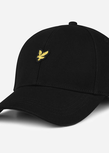 Lyle & Scott Petten Heavy twill baseball cap - jet black